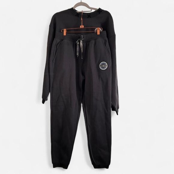 Savage X Fenty Holographic Logo Sweatshirt & Sweatpants Set – XS (Oversized Fit) - Picture 2 of 8